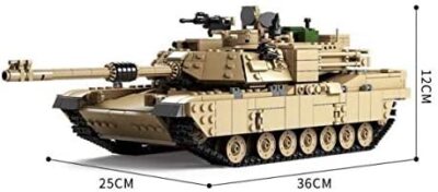 WW2 US M1A2 Abrams Main Battle Tank and Hummer Building
