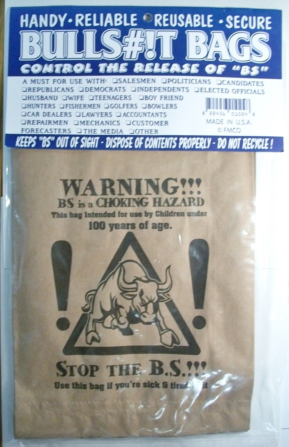 Bull Shit Box Bullshit Bags 8 pack | eBay