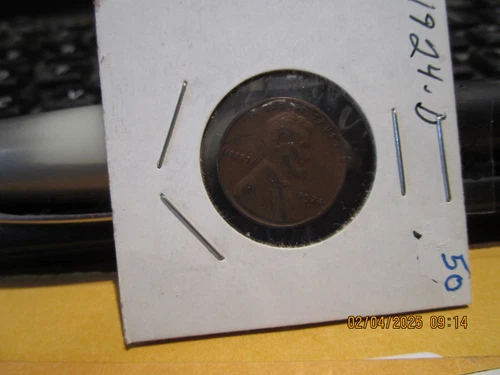 1924 D Lincoln Cent  AU
