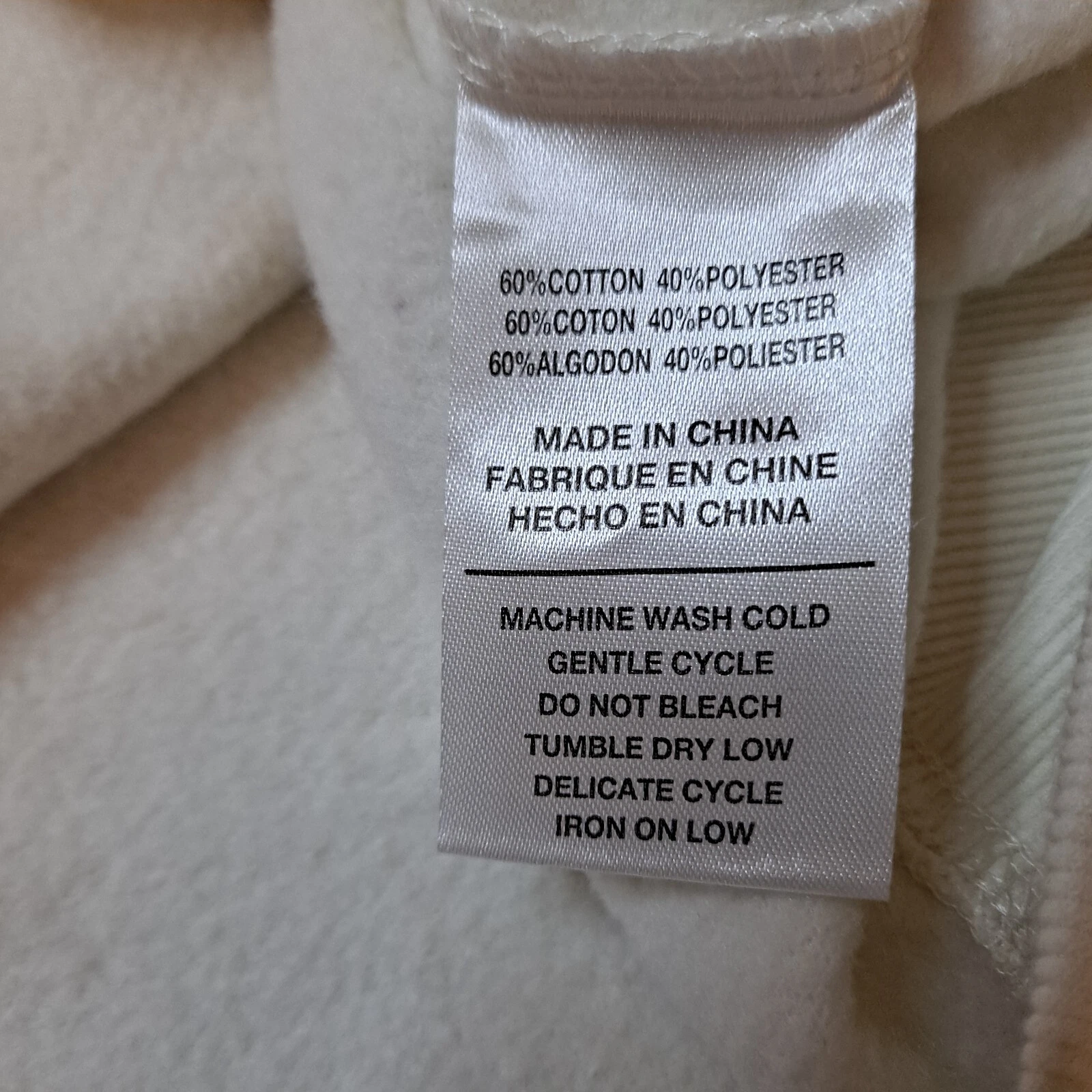 OFF WHITE London Fog Supply Co. Felpa con Cappuccio Donna Crema Taglia S