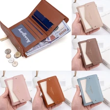 Women Small Leather Envelope Wallet Credit Card Holder Mini Bifold Purse US FAST