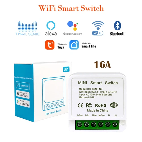 WiFi Smart Switch DIY Light Switch for Alexa/Google Home APP Remote Control - Picture 1 of 11