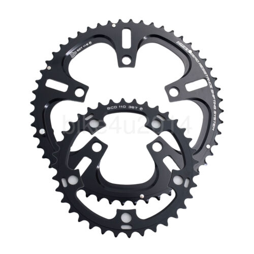 Driveline Chain ring Road Bike Bicycle 52-36T,11 Speed,BCD:110mm Black