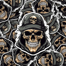 Skull Vinyl Sticker - A Bold Statement of Intrigue