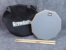 Growdaily Drum Practice Pad Set with Bag & 5A Drumsticks – Quiet Percussion Trai