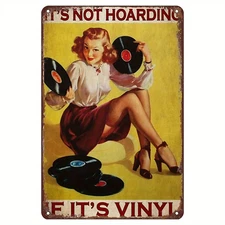 Vintage Vinyl Record Collector Durable Tin Metal Signs Home Décor 8x12 