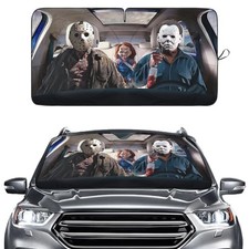 Windshield Sun Shade for Car For SUV/Truck 64x32 in Horror Movie Character