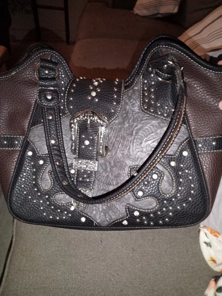 Bolso de mano Western de cuero con hebilla para el hombro (nuevo) Foto 3 de 4