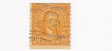STAMP US SCOTT 603  Monroe  10 CENT 1924 USED FANCY CANCEL - J
