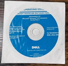 Dell Microsoft Windows XP Professional SP3 Reinstallation CD, New