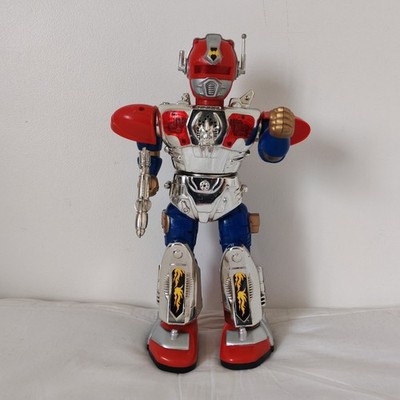 Vintage Space Warrior Roboter 13'' batteriebetrieben Spielzeug Lichter Geräusche Made in China