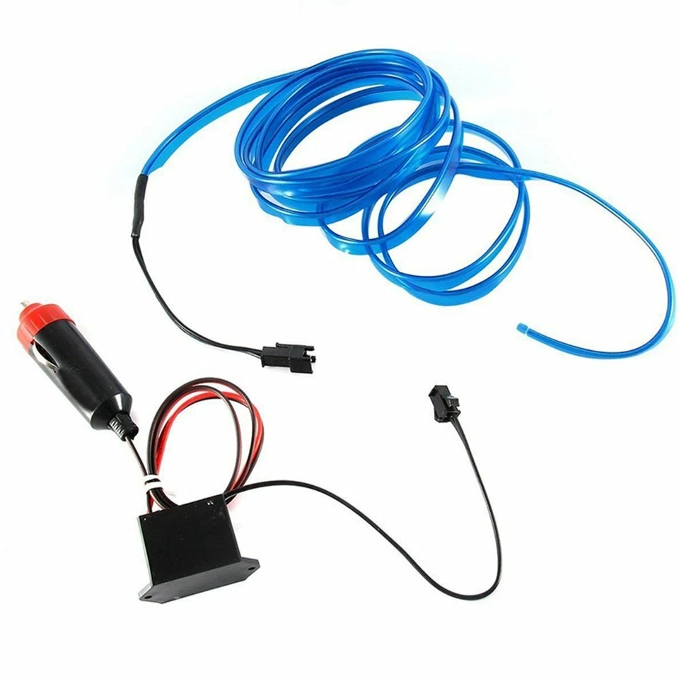 2m Blue LED Car Interior Decorative Atmosphere Wire Strip Light Accessories  #AU - Image 2 of 4