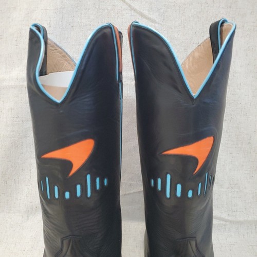 Heritage Boot Co. Colab Custom McClaren CR F1 Race Cowboy Boot 1/1 RARE 13 Cisco - Afbeelding 3 van 21