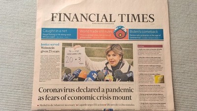 Financial Times | Zeitung | Corona Coronavirus | 12.03.2020 - 12 März march 2020