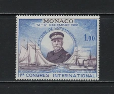 S8662  Monaco 1966   Prince Albert  I,  ships  yachts   1v.   MNH