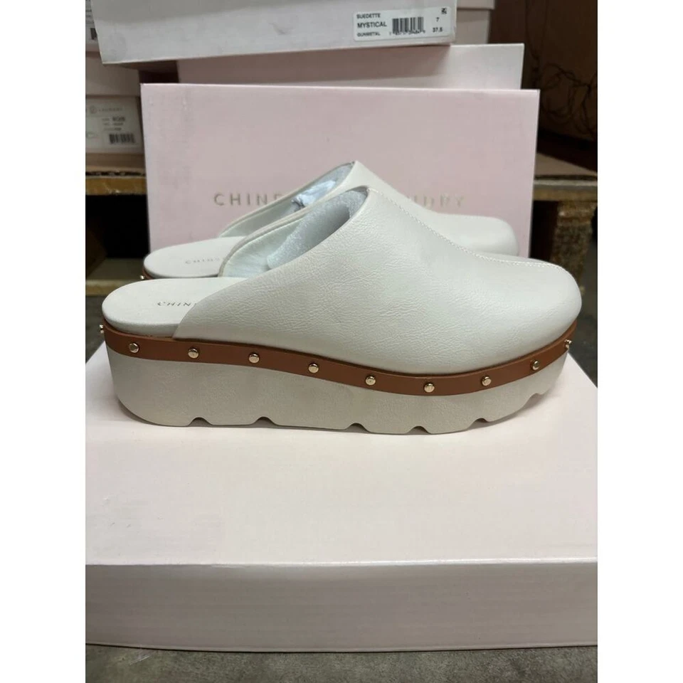 Neu In OVP Sz 11 Maggie Platform Clog Chinesisch Laundry Leder Sehr Leicht - Bild 3 von 4