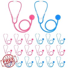 Kids Stethoscope Toy 20 Pcs Real Working Doctor Nurse Role Play Blue Pink