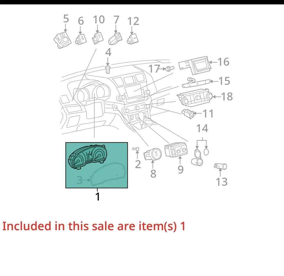 Cuadro de instrumentos velocímetro Toyota Highlander 2008-2013 indicadores DCFMQ Foto 3 de 4