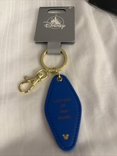 Disney Parks Color Block Bag Clip Keychain-Blue Last Days Blue