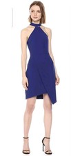BCBGMaxAzria Asymmetrical Evening Dress Cobalt Blue Size 4