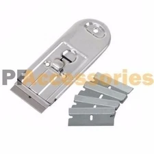 Metal Retractable Safety Scraper with 5 Single Edge 1.5" inch Razor Blades Set