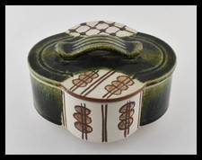 Oribe Mokko Shokuro Kashiki Boxed Japanese Tea Ceremony Pottery Dessert Bowl