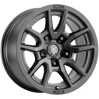 Icon Alloys Vector 5 17x8.5 5x150 +25mm Satin Black Wheel Rim 17'' Inch
