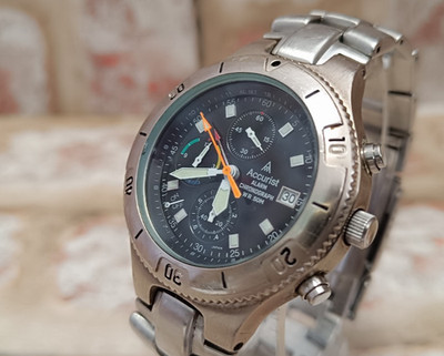 Rare Accurist Alarm Chronograph Cal.LS68 Made in Japan MB113