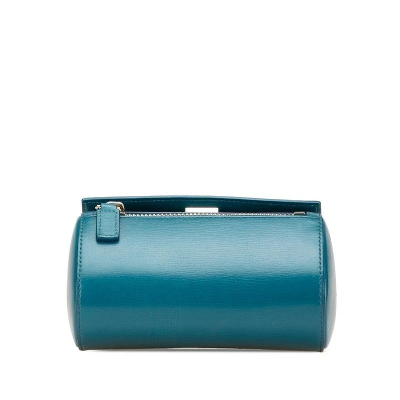 Authentic blue leather Givenchy Pandora Box shoulder/crossbody bag with logo. - Image 3 of 4