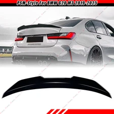 FOR 19-25 BMW G20 330i M340i M3 G80 GLOSS BLACK PSM STYLE HIGHKICK TRUNK SPOILER