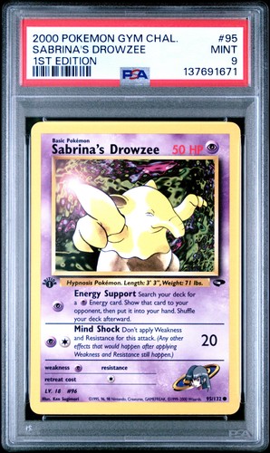 Sabrina's Drowzee (1st Edition) graded PSA 9 for sale on eBay