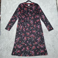 Aria Womens SZ L Night Gown Pull Over Fleece Sleep Wear Leisure Lounge Soft