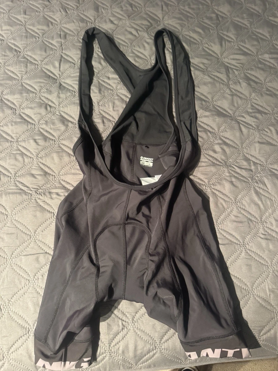 Mens Giant Bicycles Padded Cycling Bib Shorts Black Medium