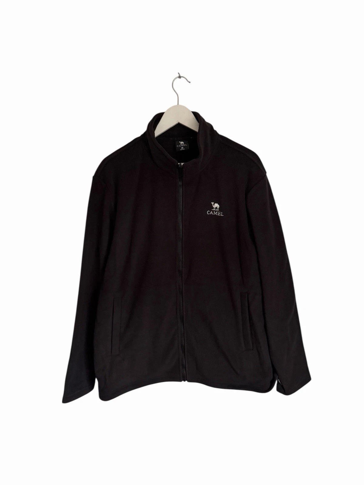 Camel Crown Black Full Zip Fleece Jacket Size XL L New High Neck Winter RRP £40