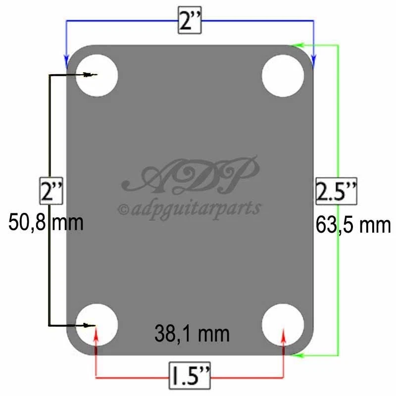 Gotoh Nickel aged Neck plate - Image 2 of 2