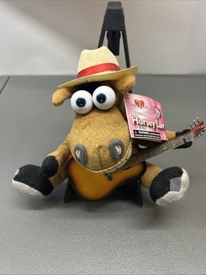 VINTAGE SINGING HORSE PLAYING GUITAR SINGING 1986 plush Fo Parts!