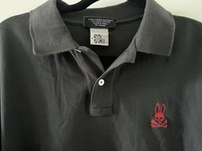 Psycho Bunny Men's Pique Polo Shirt Black/Red Size 7/Xl