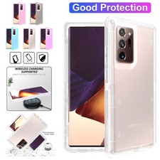 For Samsung Galaxy S25 S24 Ultra S23 S22 S21 Note 20 Transparent Shockproof Case