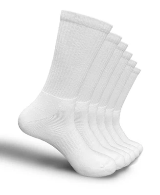 Sportsocken Tennissocken Socken Gymsocken Crew Weiß ohne Logo Gorilla® 6 Paar - Bild 1 von 2