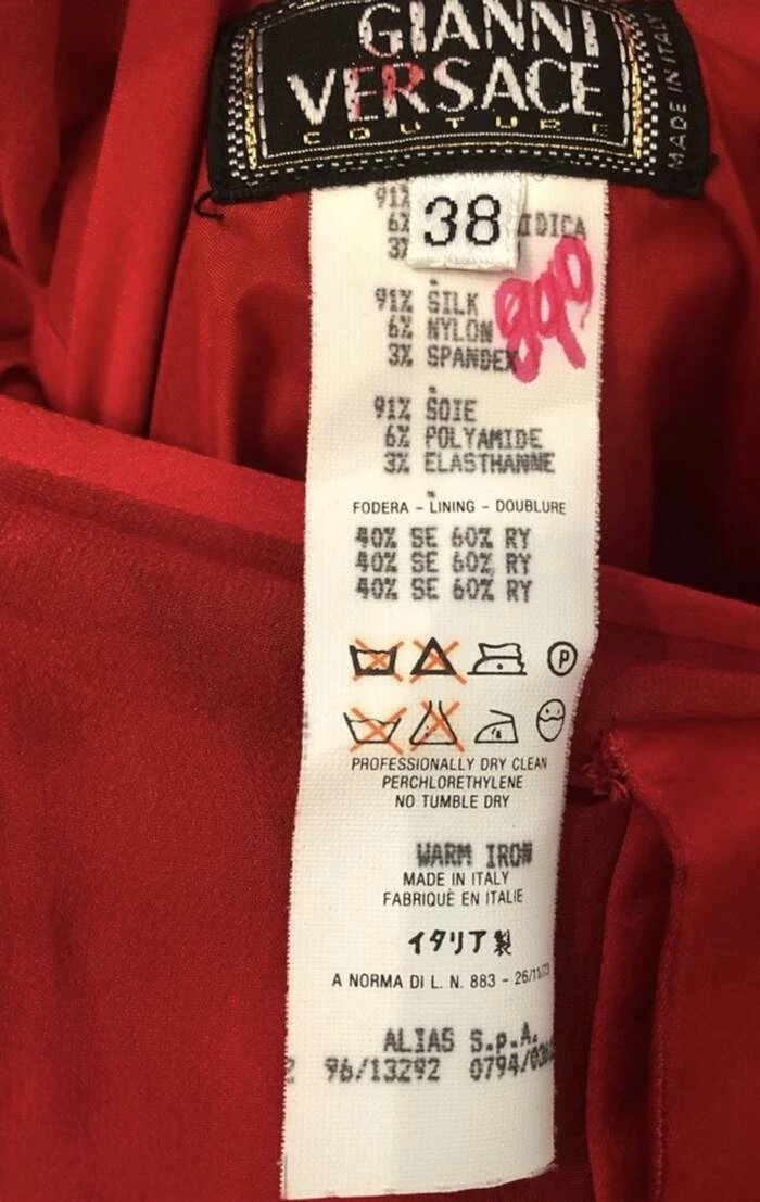 ABITO VINTAGE GIANNI VERSACE FW 1996 PURO IMPREZIOSITO TAGLIA 38
