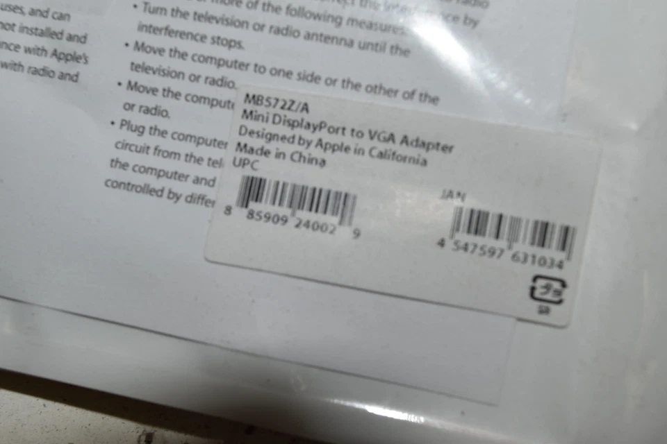 Adaptateur Mini Display Port Vers VGA Apple A1307 LOT DE 13 NEUF (JPV18) - Photo 3/3