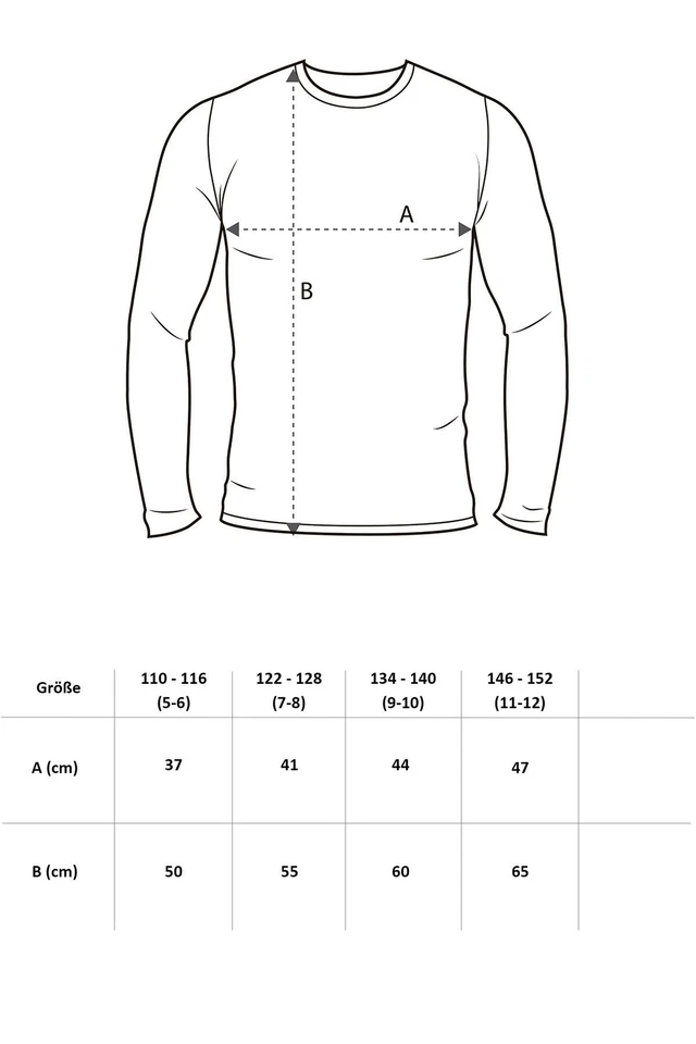 Kinder Jungen Mädchen Sweatshirt Rundhals Pullover Langarmshirt Pulli Baumwolle - Bild 2 von 2