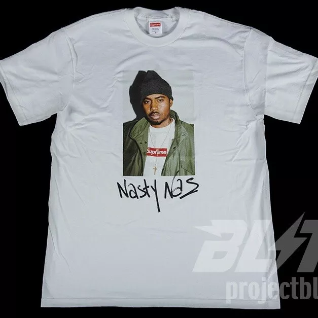 TEE SHIRT FW17 SUPREME NAS BLANC L LARGE 2017