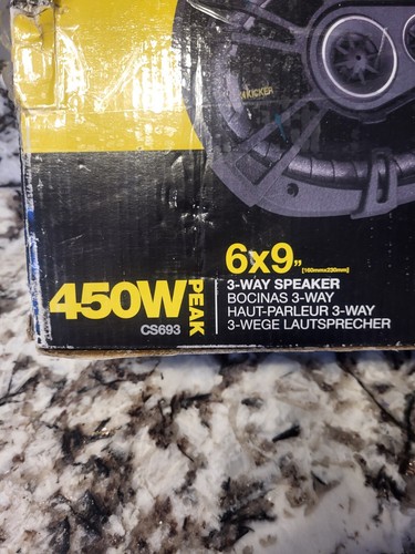 KICKER CSC693 Altoparlante 450 W 6 x 9 pollici a 3 vie - Nero/Giallo - Foto 2 di 6