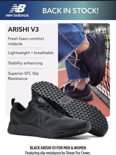New Balance x SFC Arishi v3 Herren 10 schwarz rutschfest ölbeständig Arbeitskleidung Restaurant - Bild 2 von 8