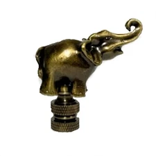 ELEPHANT LAMP SHADE FINIAL ANTIQUE BRASS #24