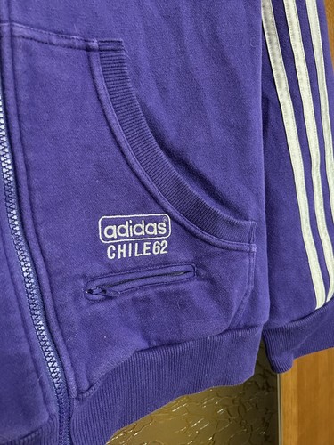 2010 ADIDAS CHILE 62 RARE PURPLE MENS COTTON ZIP HOODIE SIZE L - Picture 3 of 8