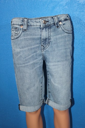 True Religion Damen Riley gerollte Bündchen Saum knielang Denim Short Gr. 28