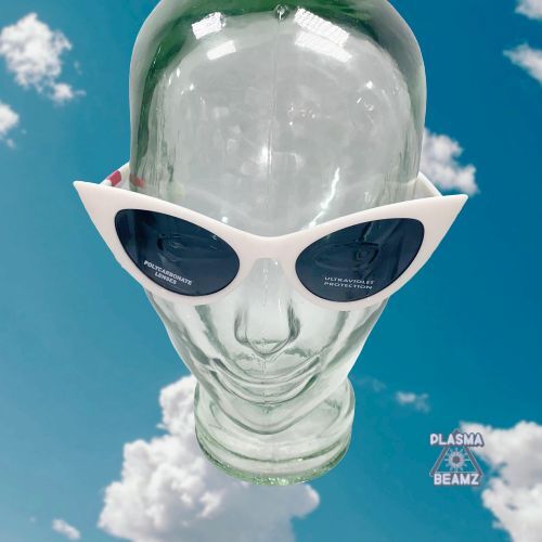 White Cat-Eye Sunglasses NWT-image