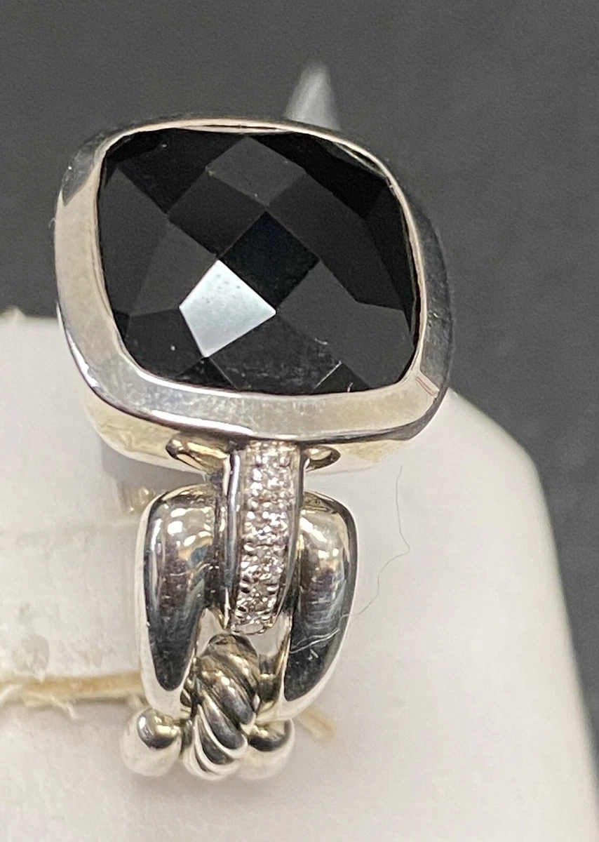 David Yurman Wellesley Link Statement Ring with Diamonds size 6 eBay